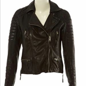 All saints pitch leather biker jacket